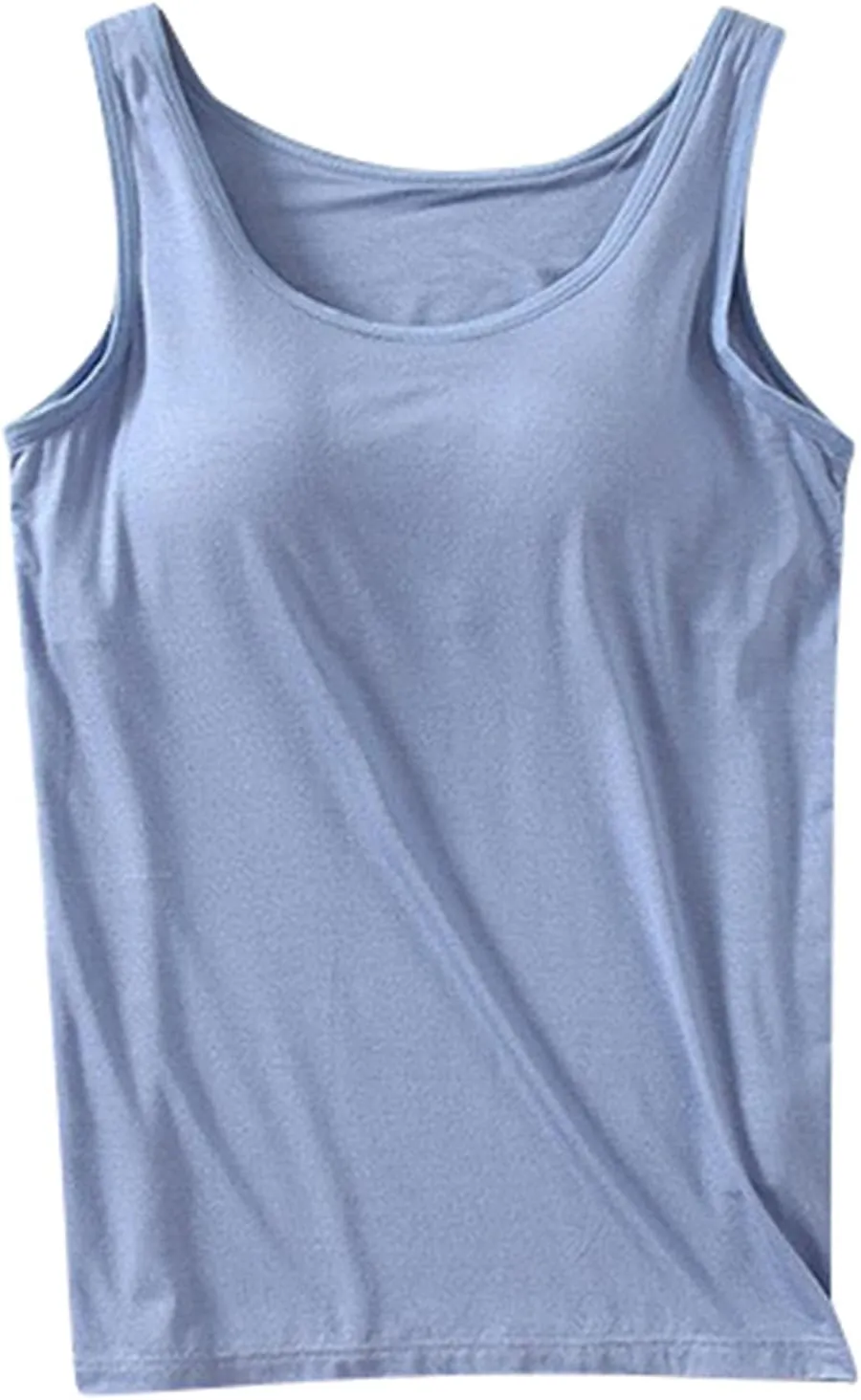 Tank Top for Women with Built in Bra Padded Workout Camisoles Gym Yoga Comfort Athletic Basic Layer Summer Undershirt