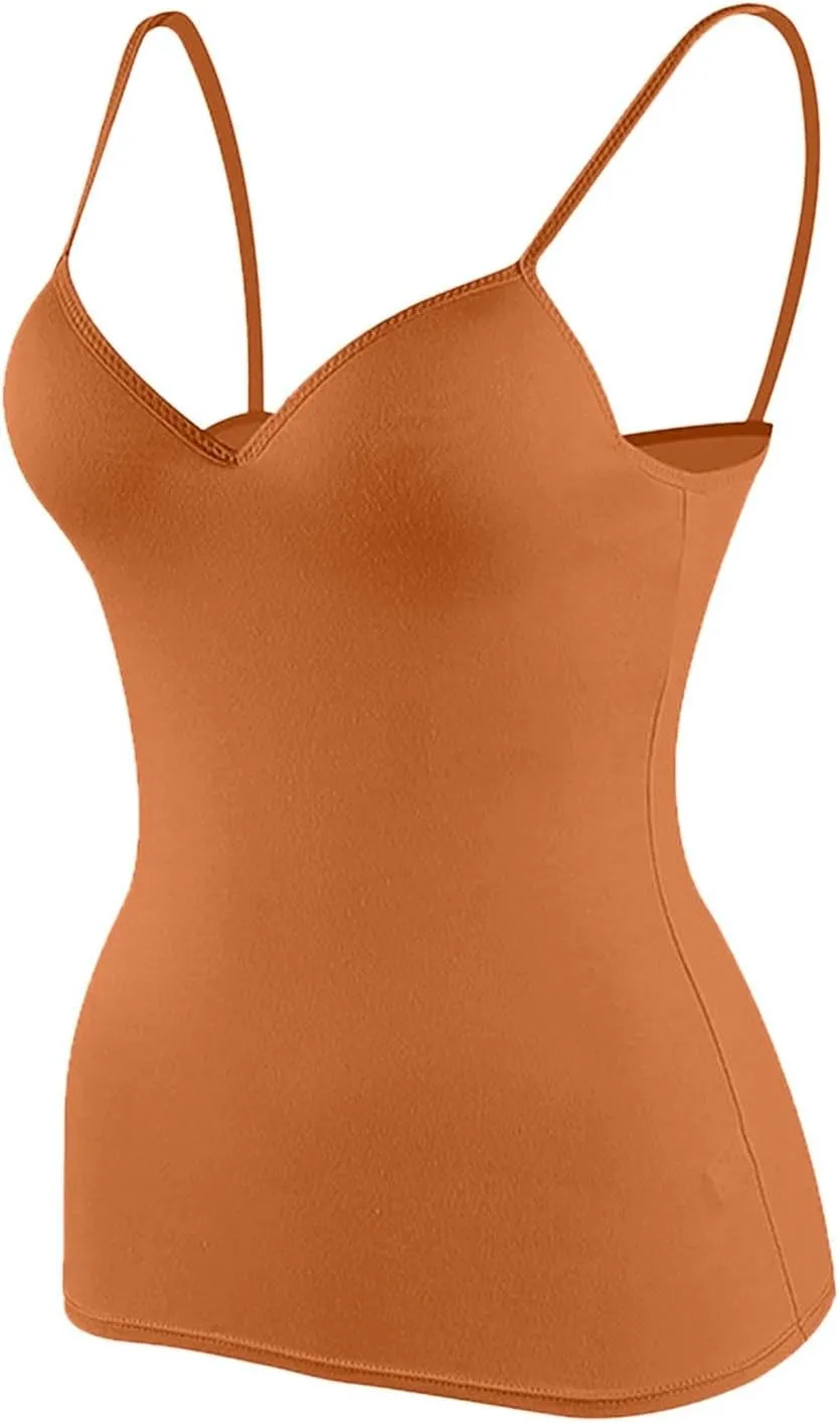Tank Tops with Built in Bra for Women 2025 Sports Cute Padded Cami Shirts Summer Yoga Workout Camisoles Sleeveless Undershirt