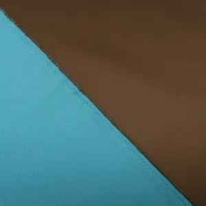 Teal and Brown Double-Sided Stretch Mikado