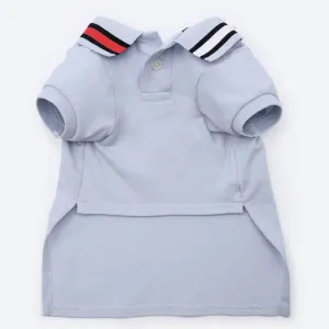 Tommy Hilfiger Flag Collar and Cluff Polo Tshirt for Dogs (Breezy Blue)