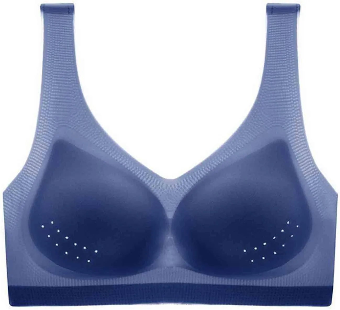 Ultra-Thin Ice Silk Seamless Bra Breathable Cool Lightly Sports Bra Summer Comfort T-Shirt Bra with Removable Pads