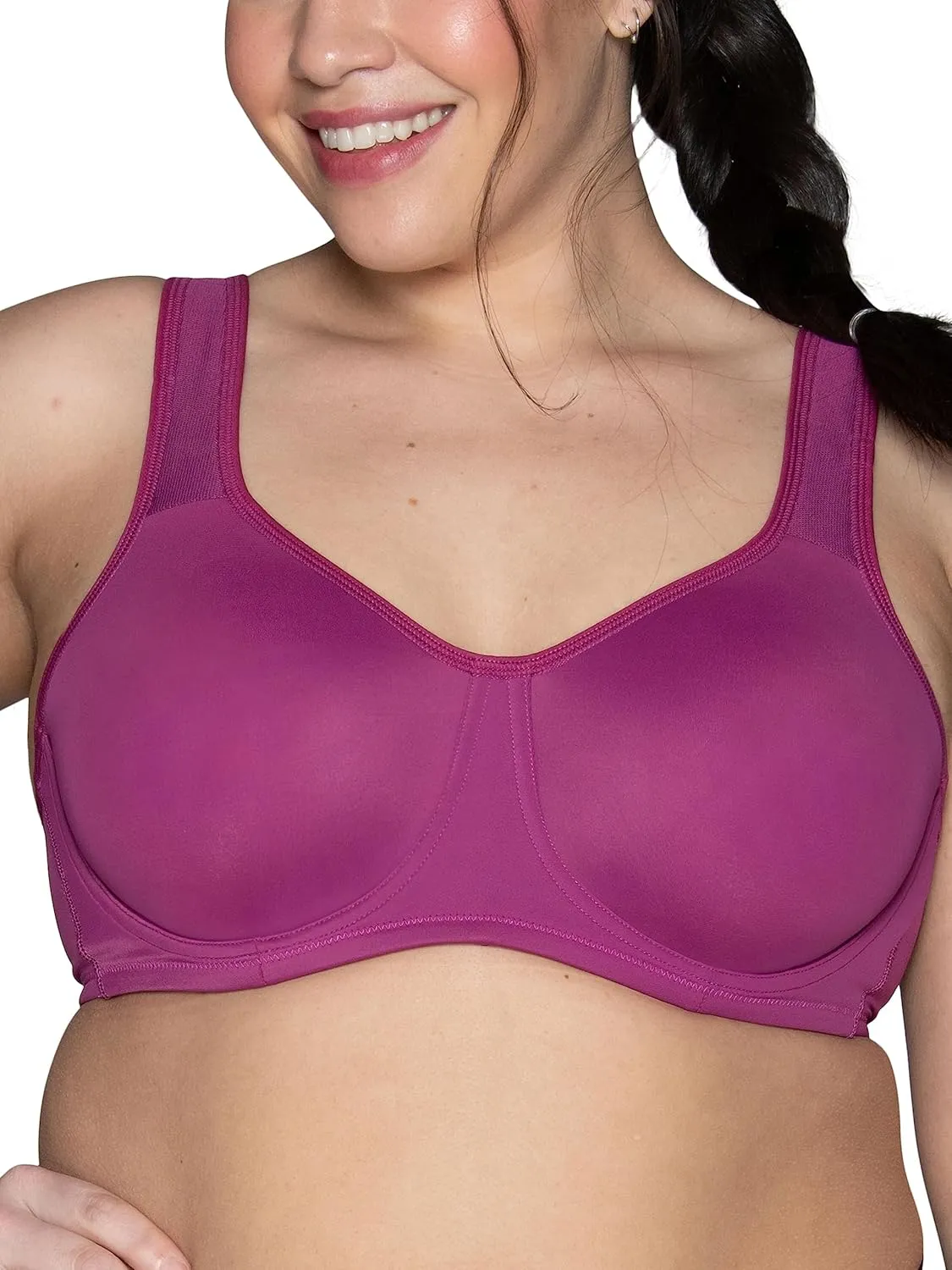 Vanity Fair Womens High Impact Sports Bras for Women, Breathable, Moisture Wicking, Non Padded Cups up to DDD