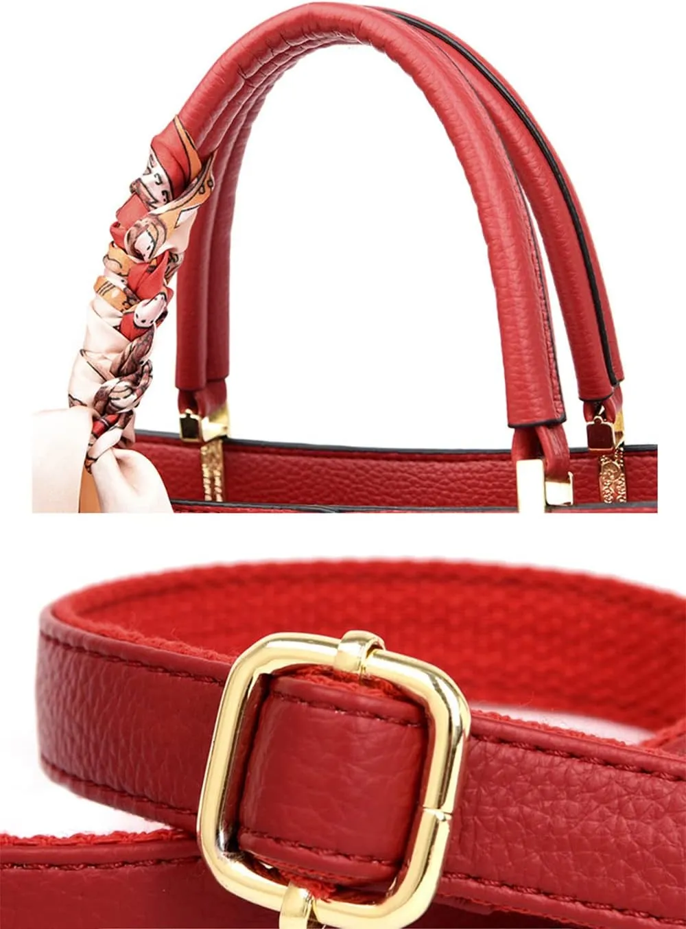 Vegan Leather Satchel Handbag for Women Top Handle Crossbody Bag Fashion Shoulder Bag Tote Large Ladies Purse (White)