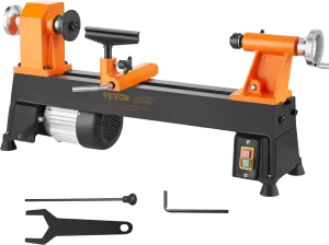 Vevor 10 x 18 Benchtop Wood Lathe - 5-Speed Variable, Powerful 1/2HP (370W) Motor - Durable & Versatile Lathe for Woodworking Projects