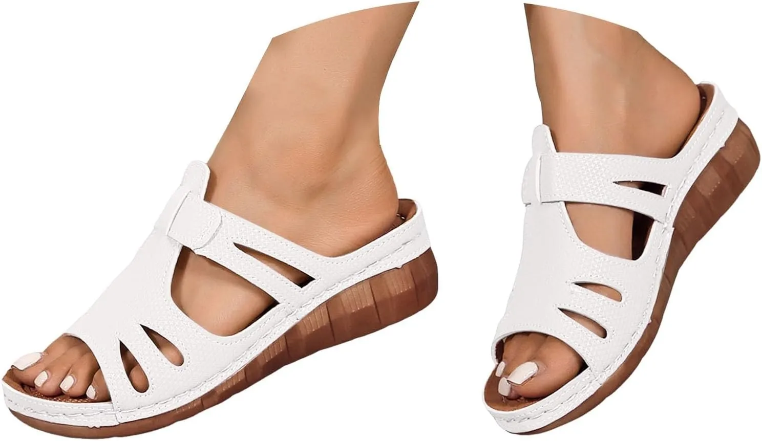 Wedge Sandals for Women Dressy Comfortable Orthopedic Sandals Arch Support Summer Wide Sandals Beach Vacation Sandals