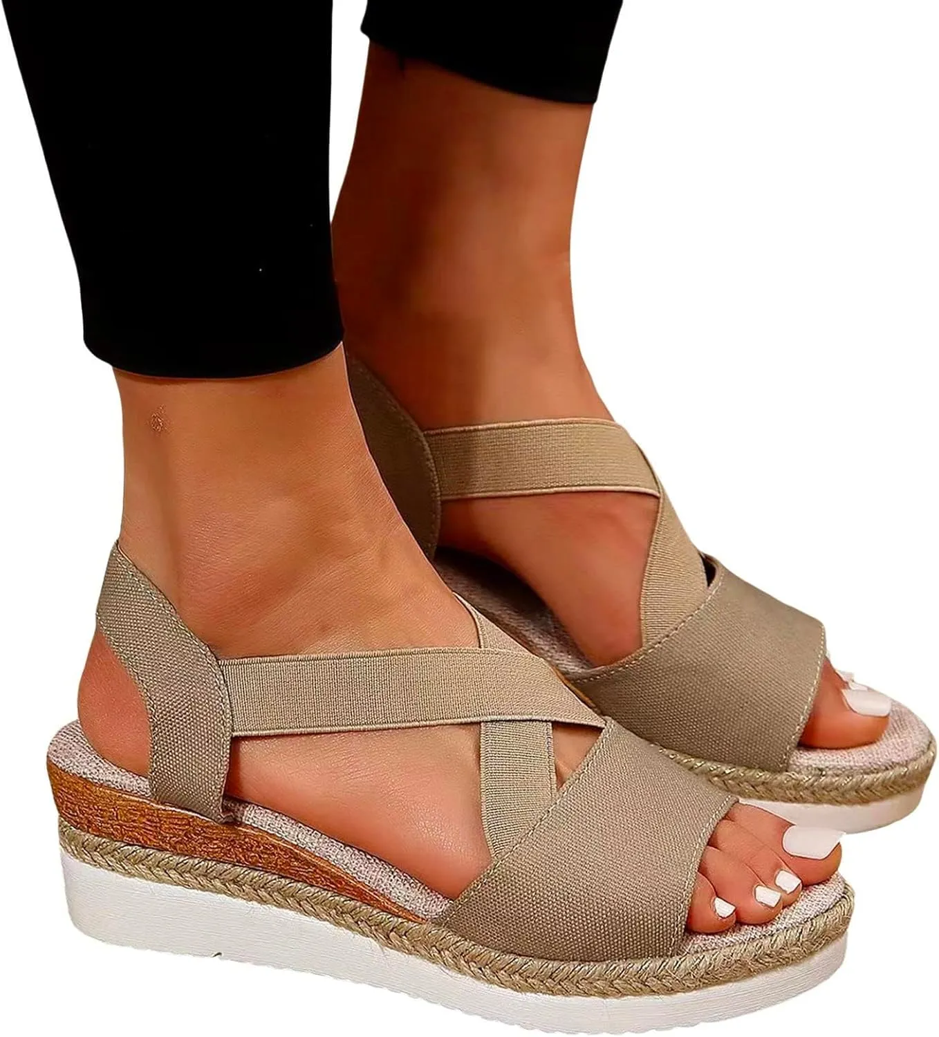 Wedge Sandals for Women,2025 New Arch Support Sandals,Casual Open Toe Sandals,Orthopedic Wedge Sandals for Women,Dressy Summer Platform Sandals,Flip Flops Beach Open Toe Sandals