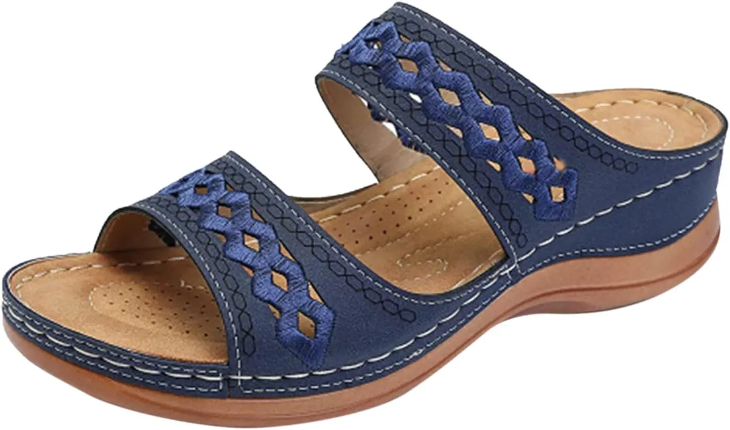 Wedge Sandals Women Comfortable Orthopedic Slippers Casual Arch Support Sandals Embroidered Outdoor Walking Shoes2