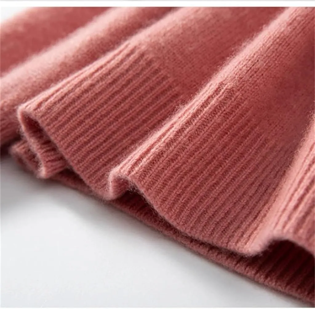 Winter Scarf Sweater Women Cashmere Knitted Pullover Soft Warm Women Long Sleeve(OneColor,2XL)