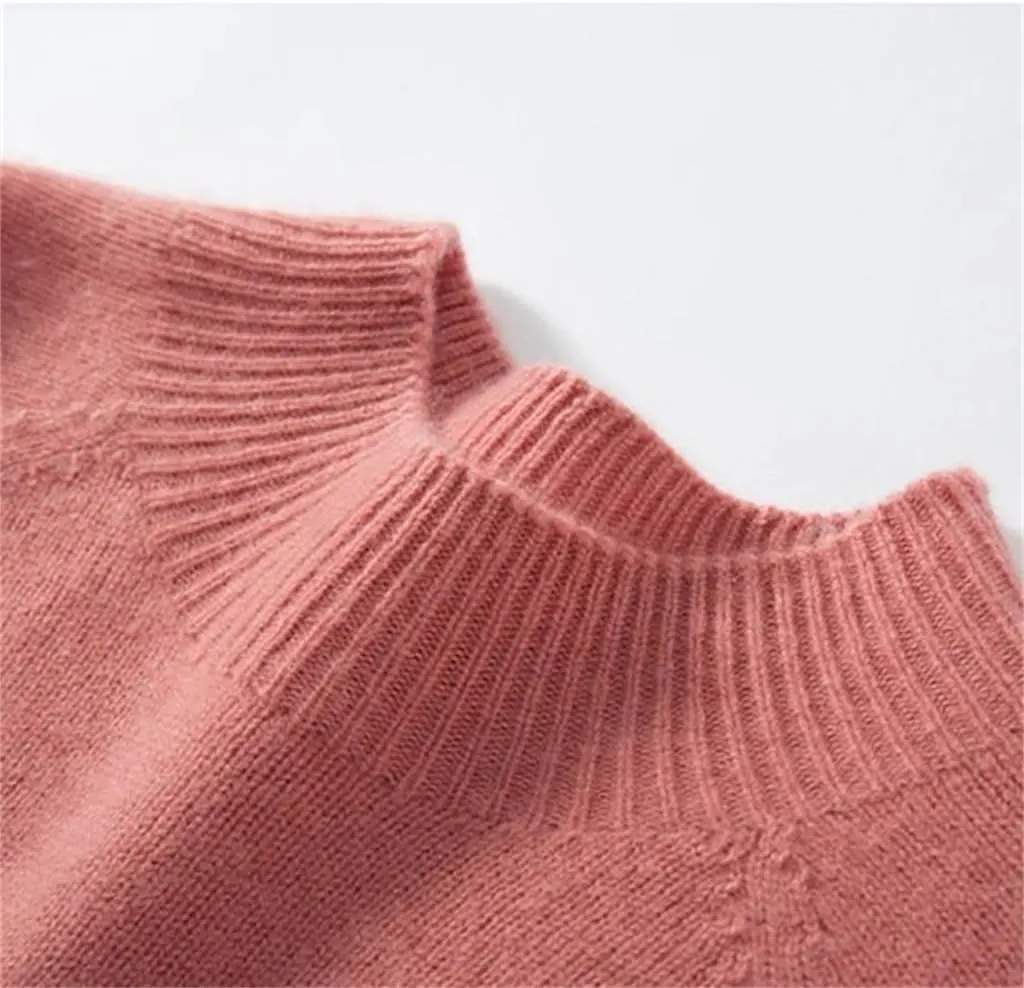 Winter Scarf Sweater Women Cashmere Knitted Pullover Soft Warm Women Long Sleeve(OneColor,2XL)