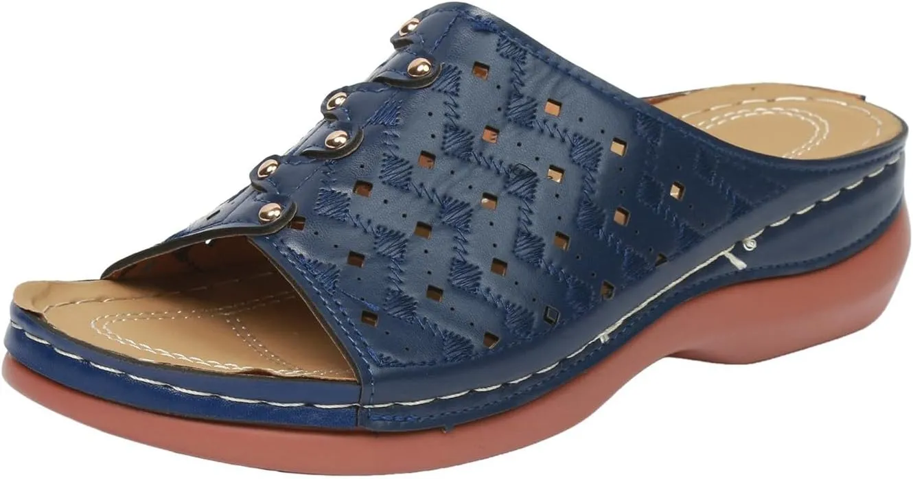 Women Shoes Wedge Heel Sandals Fashionable One Foot Wear Can Correct Arch Bohemian Sandals