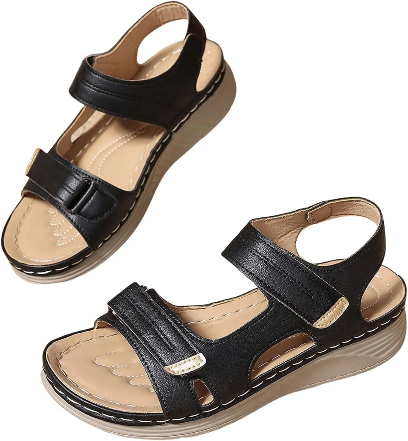 Womens Arch Support Walking Sandals Comfortable Orthotic Orthofeet Sandal Plantar Fasciitis Diabetic Shoes Arch Hiking with Outdoor Footbed for Fasciitis Athletic Platform Adjustable Strap