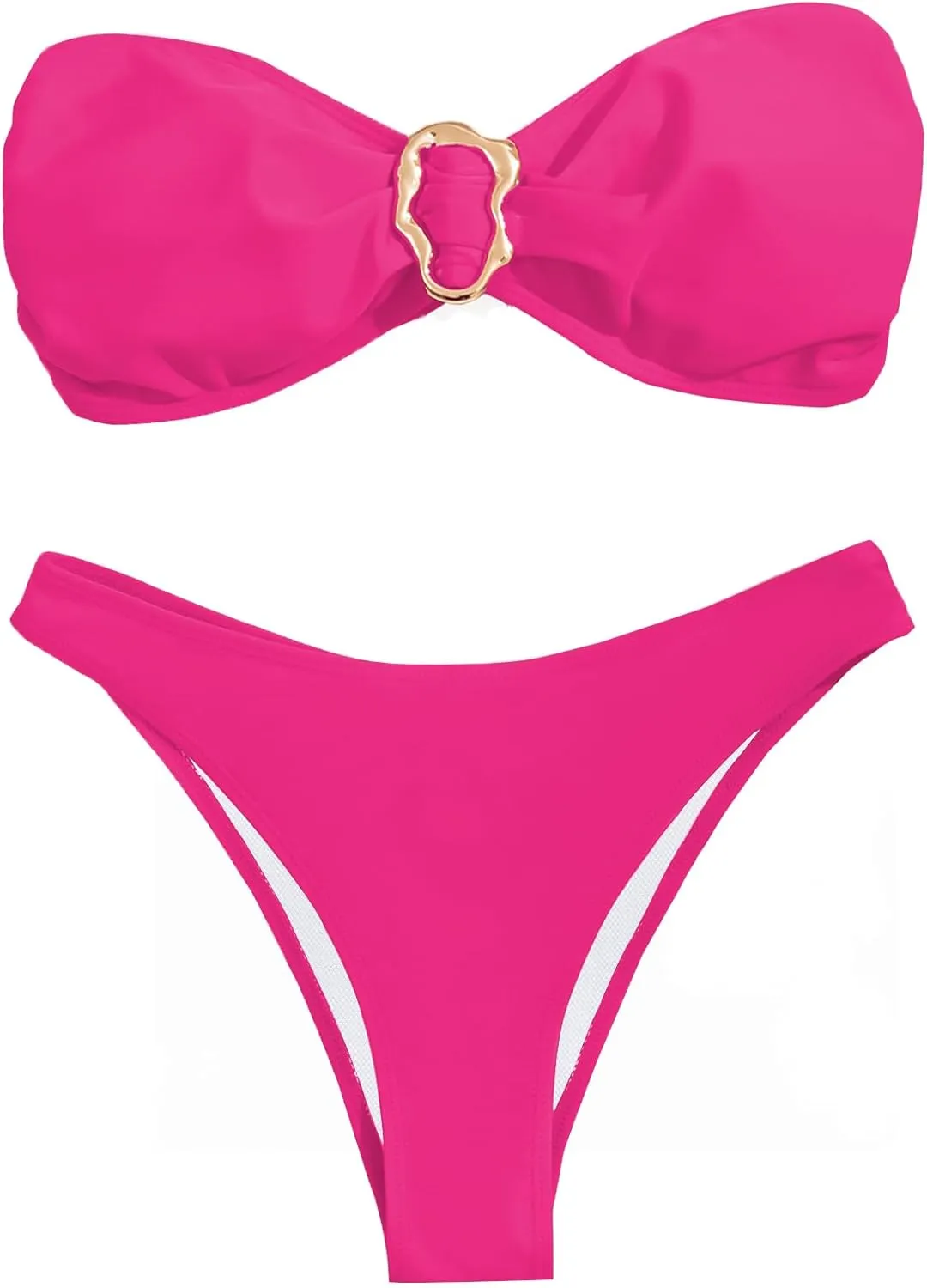 Women's Bandeau Strapless Bikini Sets Sexy Brazilian Swimsuits 2 Pieces