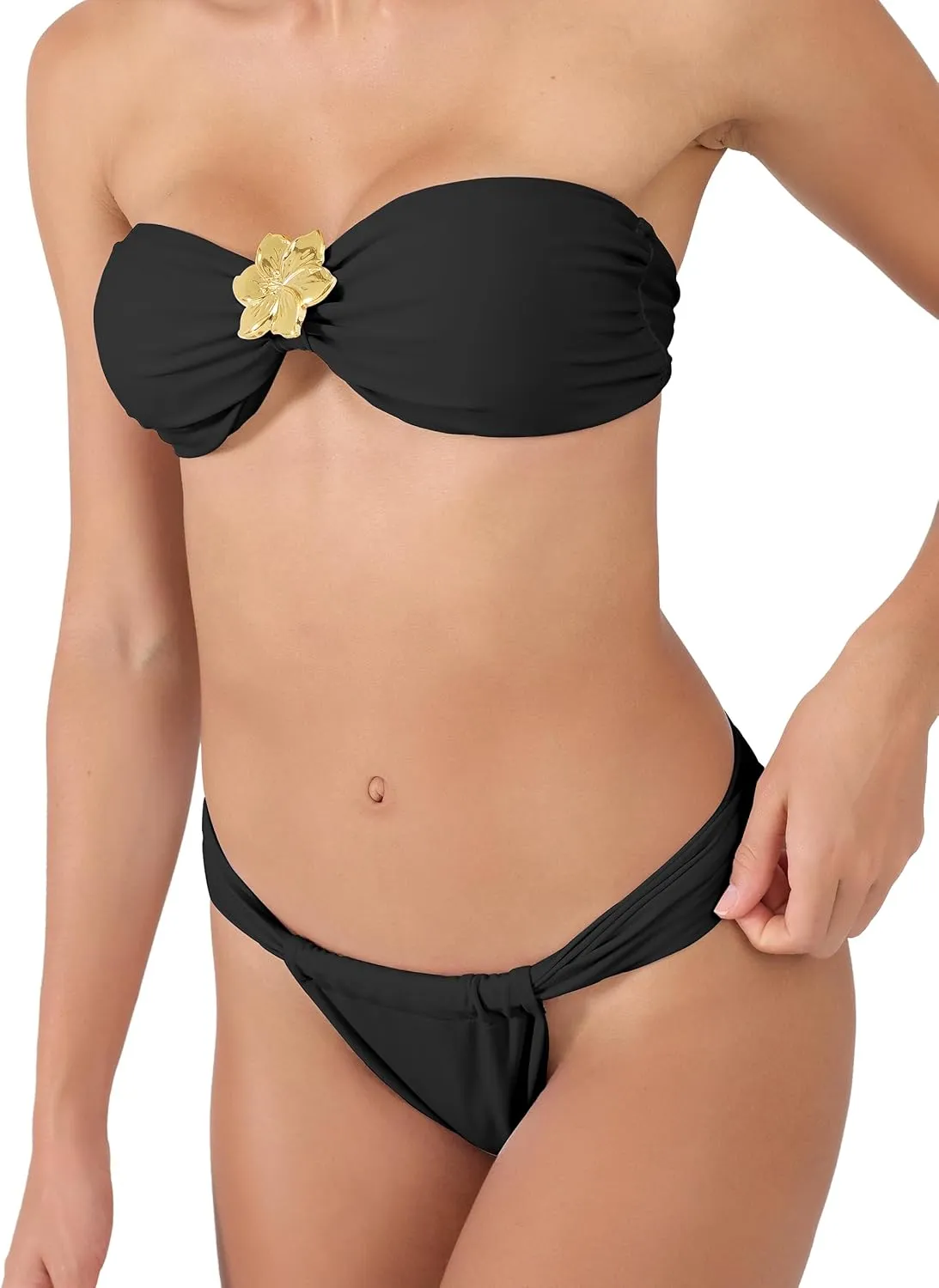 Women's Bandeau Strapless Bikini Sets Sexy Brazilian Swimsuits 2 Pieces