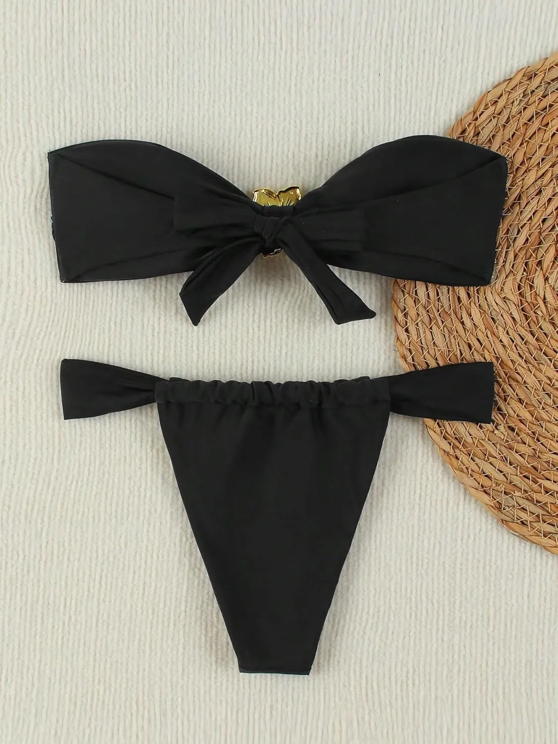 Women's Bandeau Strapless Bikini Sets Sexy Brazilian Swimsuits 2 Pieces
