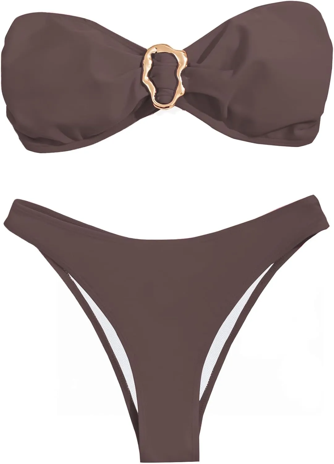 Women's Bandeau Strapless Bikini Sets Sexy Brazilian Swimsuits 2 Pieces