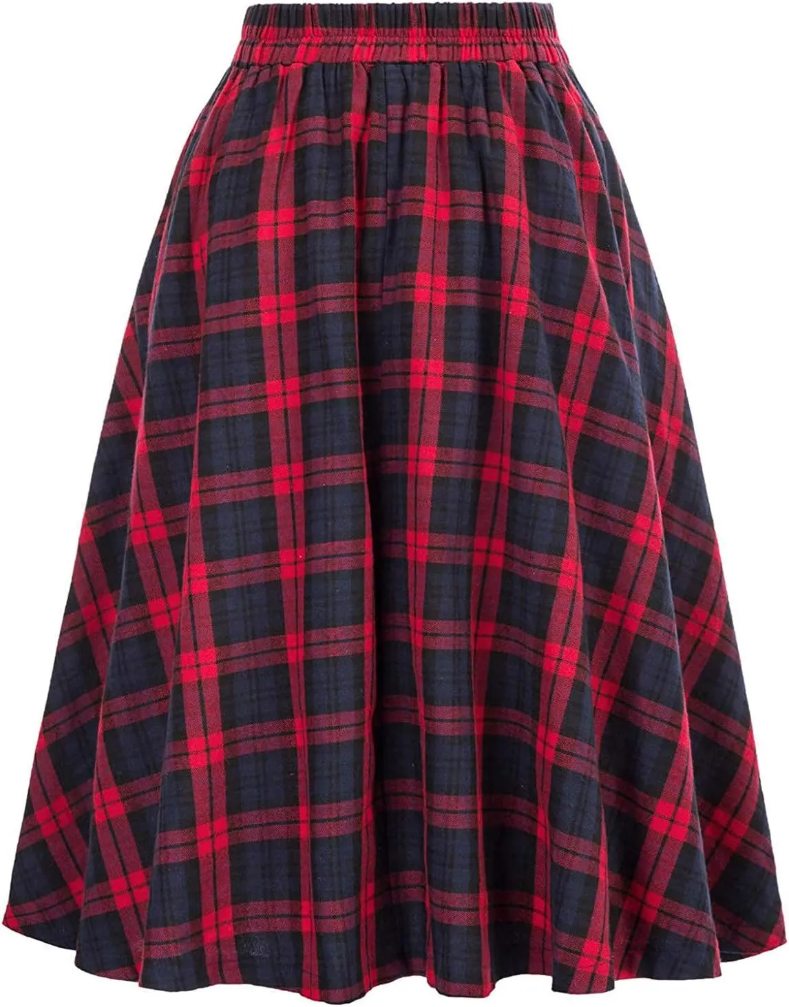 Women's Black Skirt Women's Casual a Line Flare Pleated High Waisted Long Jean Denim Skirt with Pocket Pencil