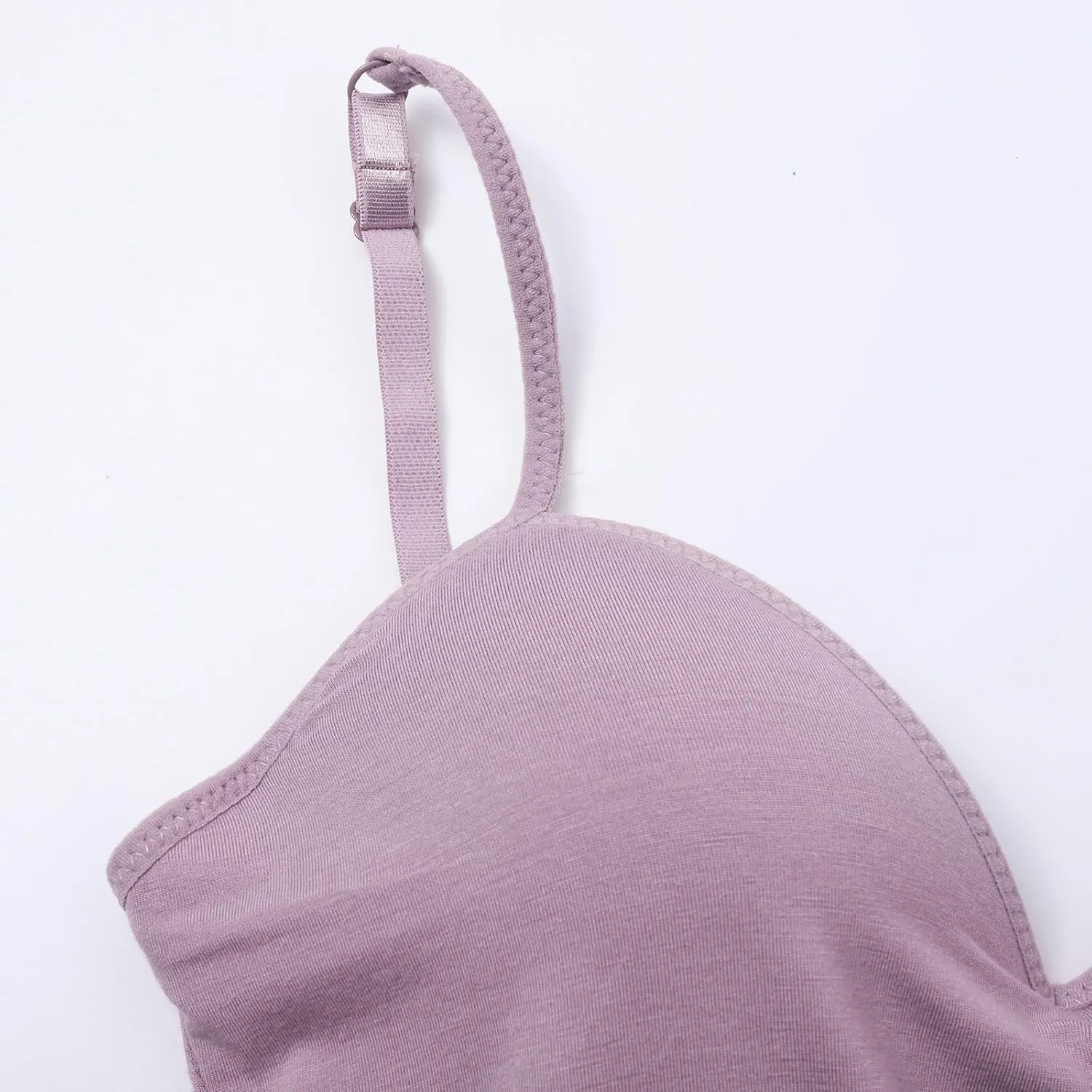 Womens Camisole Tank Tops V Neck Built in Bra Tank Tops Casual Adjustable Spaghetti Strap Camisole Padded Tops