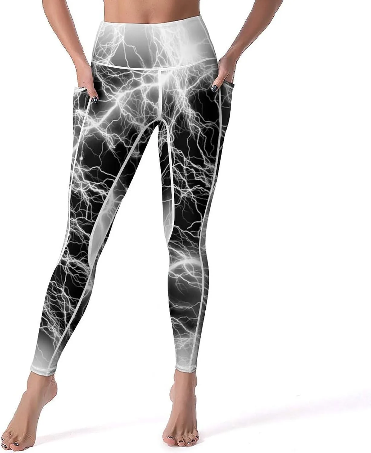 Women's Novelty High Waist Yoga Leggings Tummy Control Workout Running 4 Way Stretch Yoga Pants