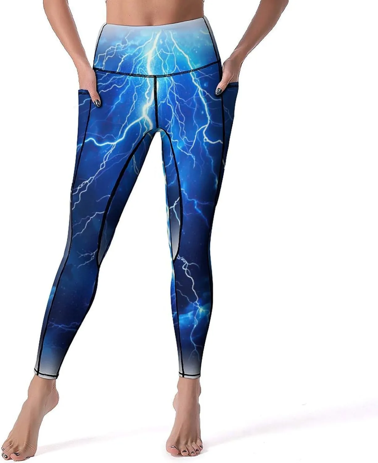 Women's Novelty High Waist Yoga Leggings Tummy Control Workout Running 4 Way Stretch Yoga Pants