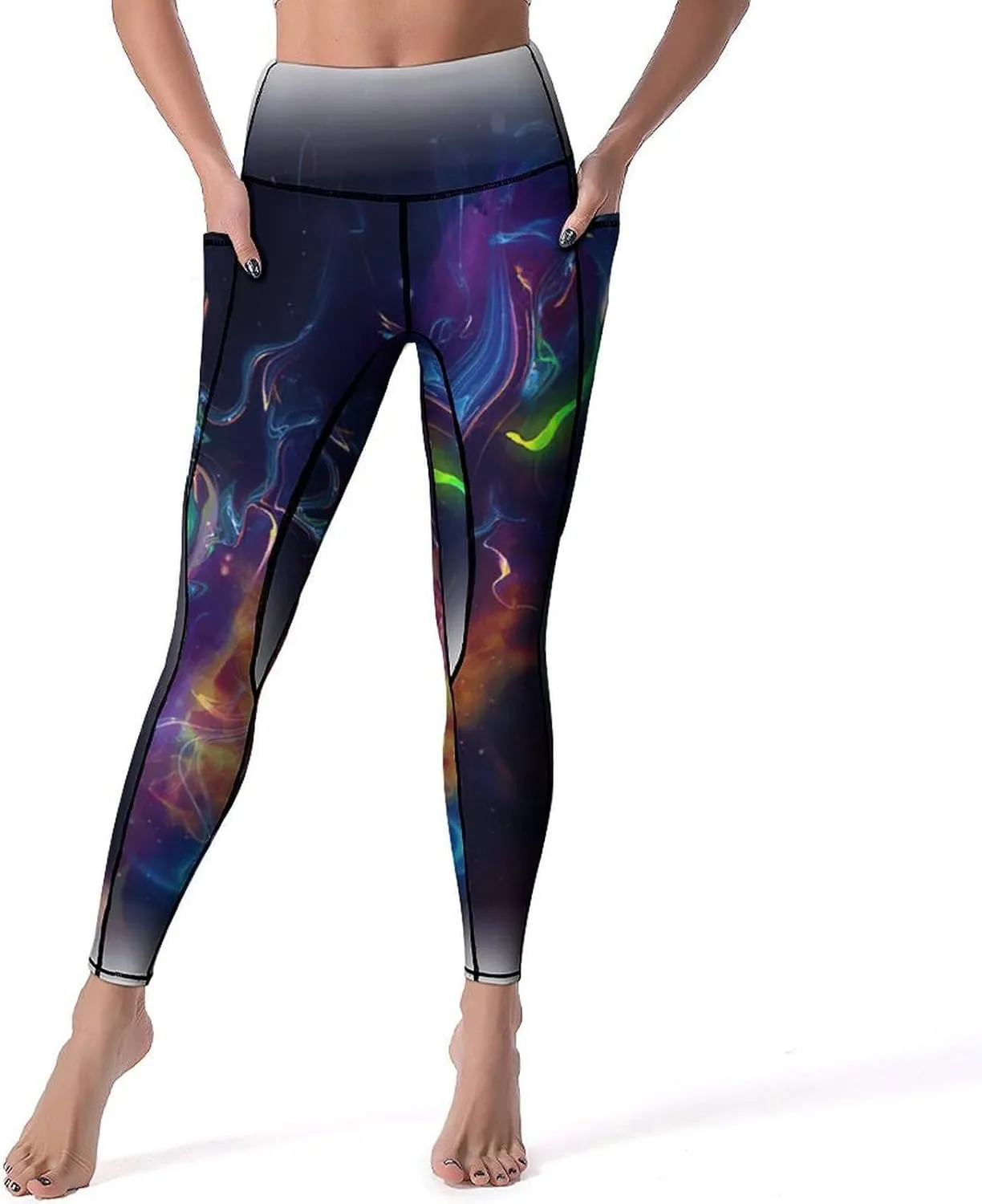 Women's Novelty High Waist Yoga Leggings Tummy Control Workout Running 4 Way Stretch Yoga Pants
