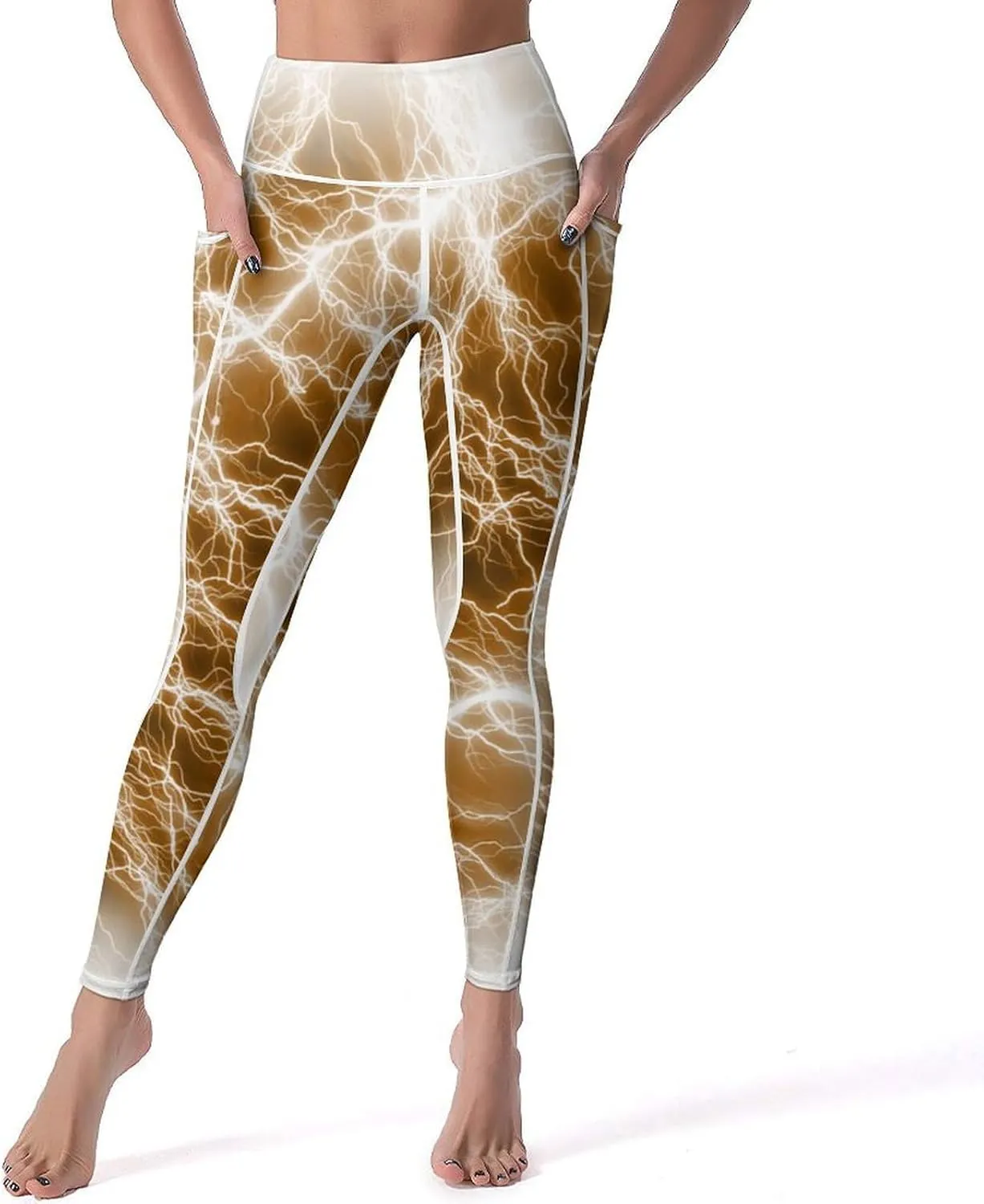 Women's Novelty High Waist Yoga Leggings Tummy Control Workout Running 4 Way Stretch Yoga Pants