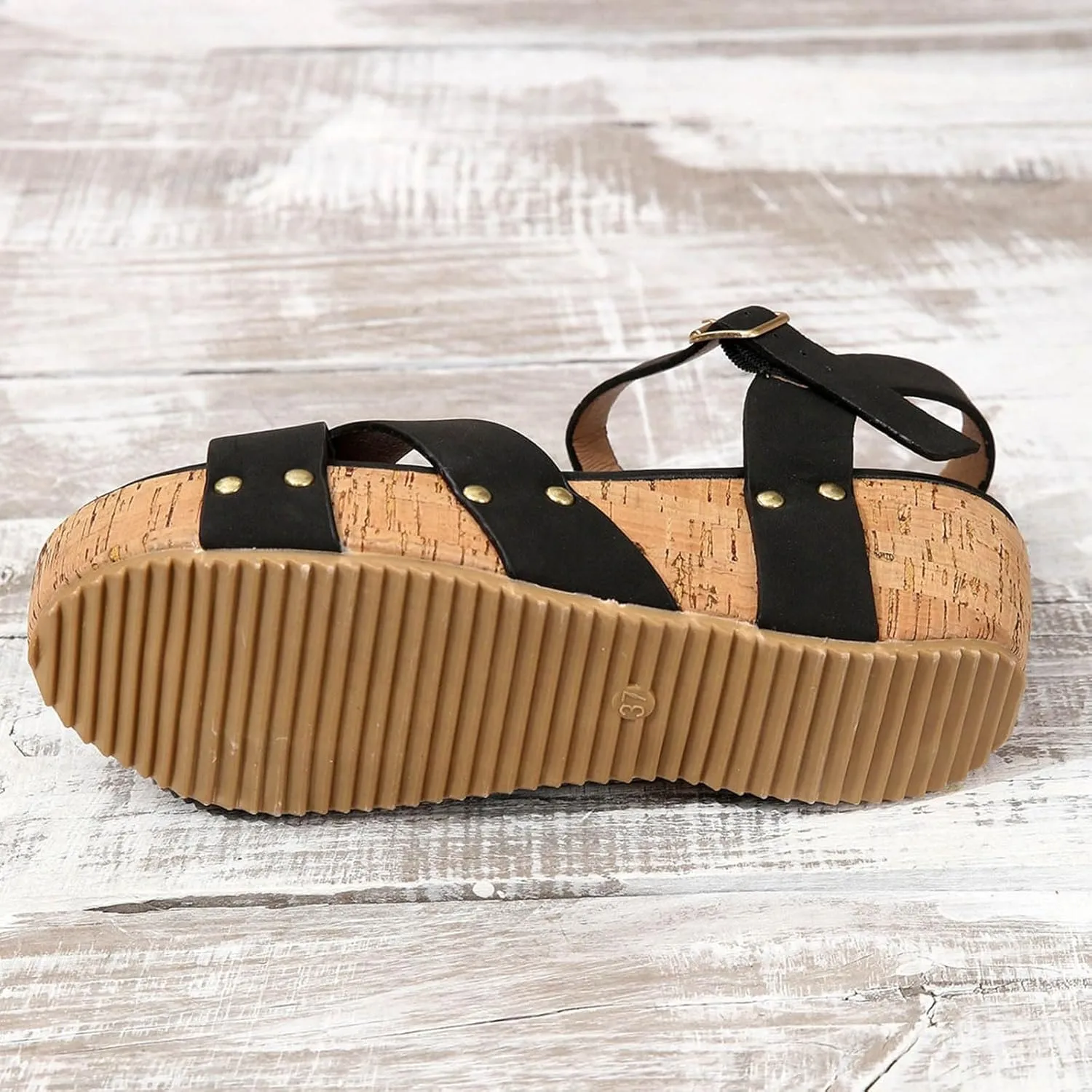 Womens Sandals Comfortable Orthopedic Sandals with Arch Support Breathable Cutout Open Toe Flip Flops Boho Platform
