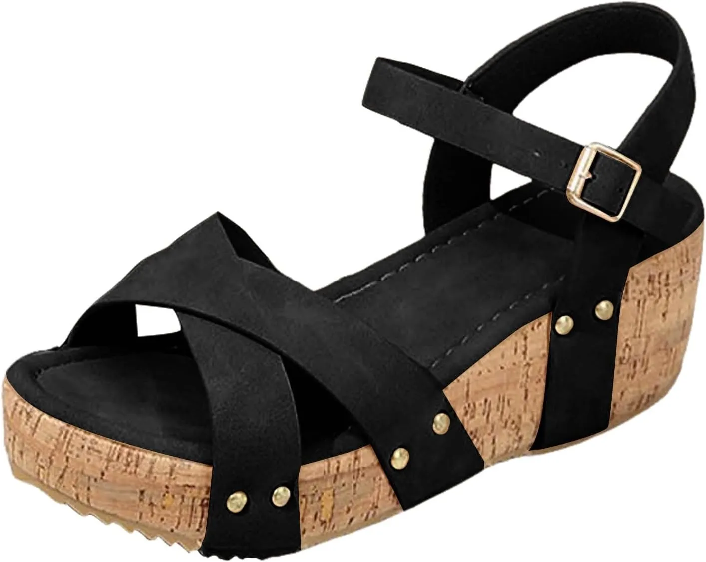 Womens Sandals Comfortable Orthopedic Sandals with Arch Support Breathable Cutout Open Toe Flip Flops Boho Platform