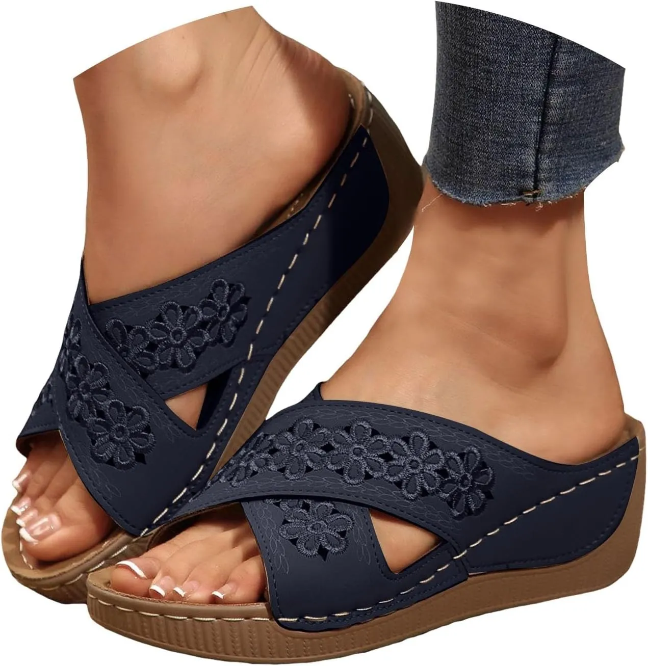 Womens Sandals Orthopedic Wedge Sandals For Women Dressy Summer Comfortable Walking Dressy For Women 2025 Beach Shoes