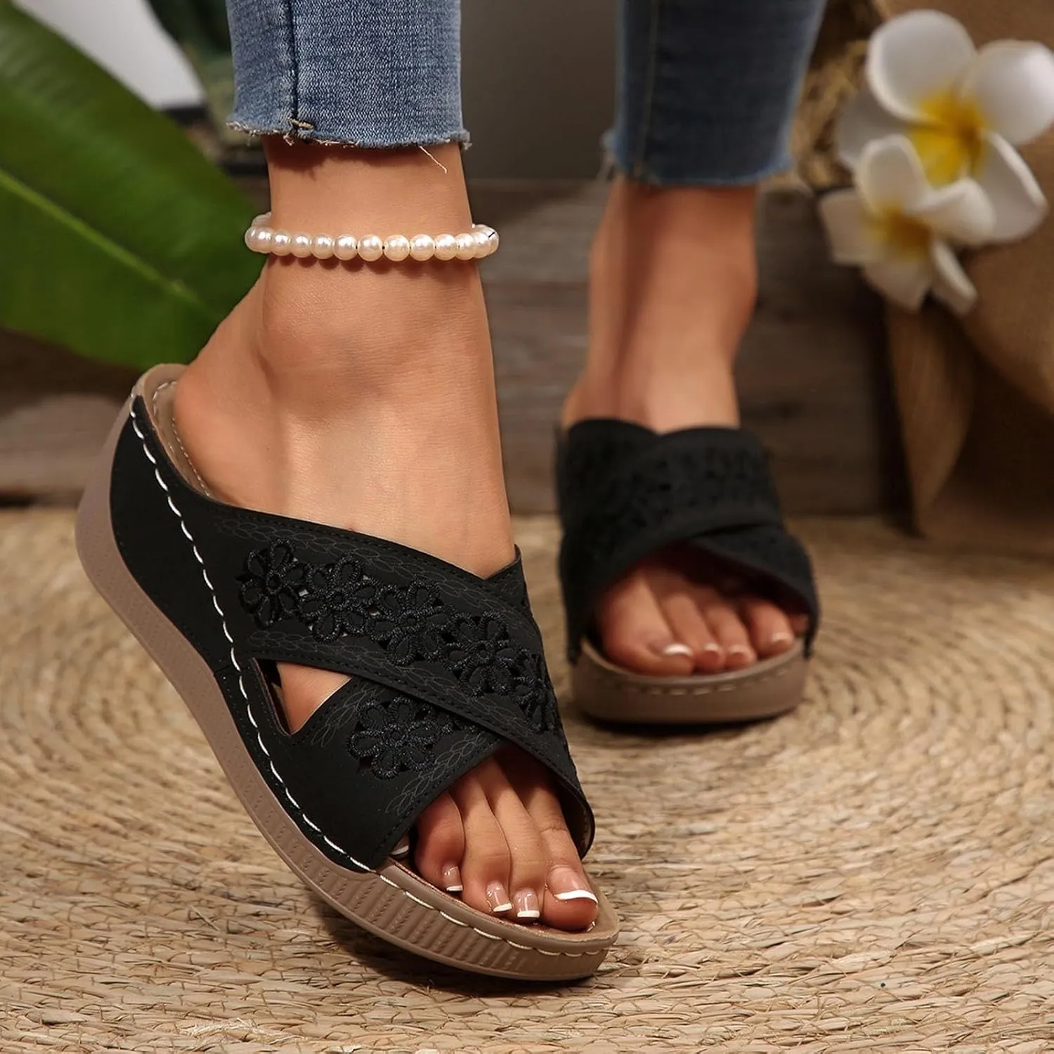 Womens Sandals Orthopedic Wedge Sandals For Women Dressy Summer Comfortable Walking Dressy For Women 2025 Beach Shoes