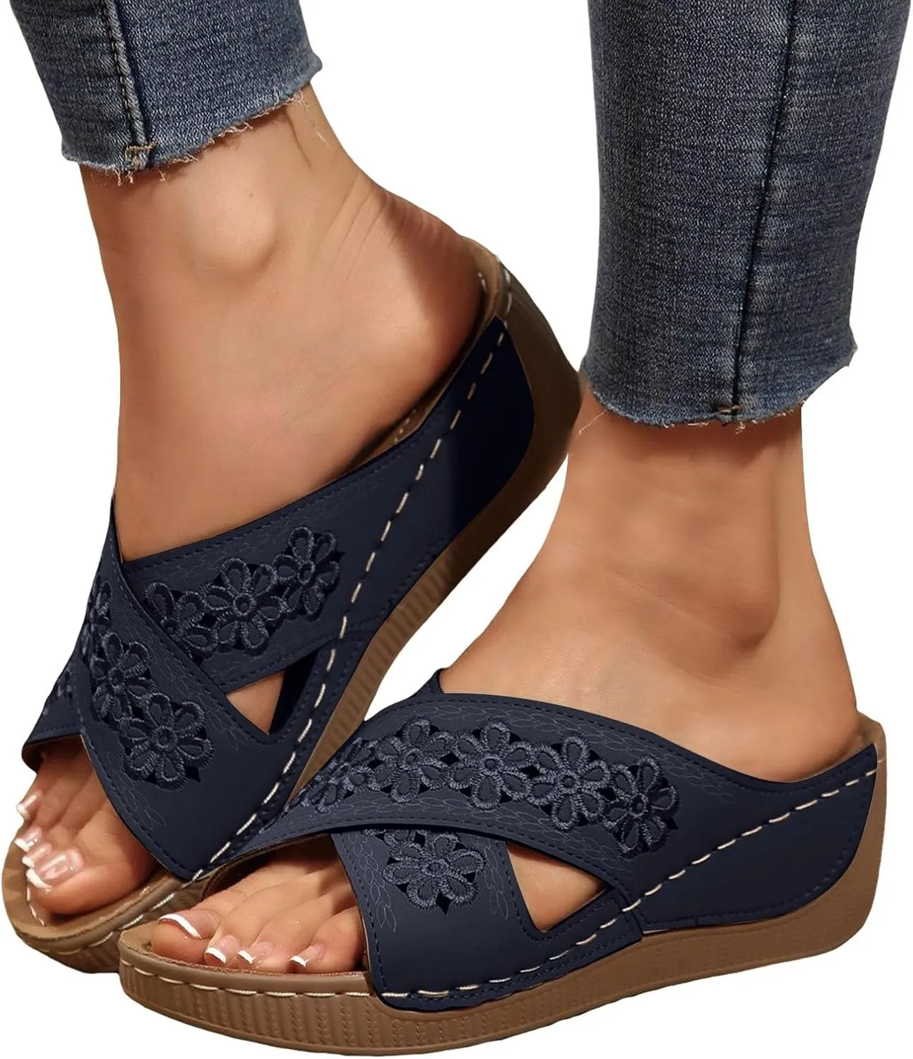 Womens Sandals Orthopedic Wedge Sandals For Women Dressy Summer Comfortable Walking Dressy For Women 2025 Beach Shoes