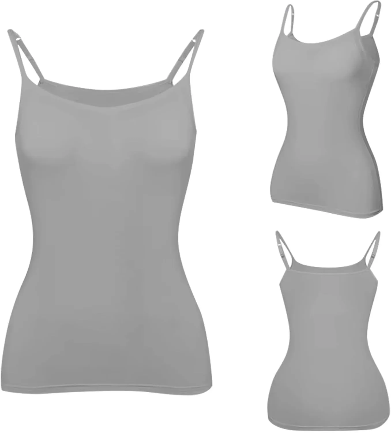 Womens Tank Tops with Built in Bras 2025 Casual Adjustable Spaghetti Strap Shelf Camisole Plus Size Padded Undershirts