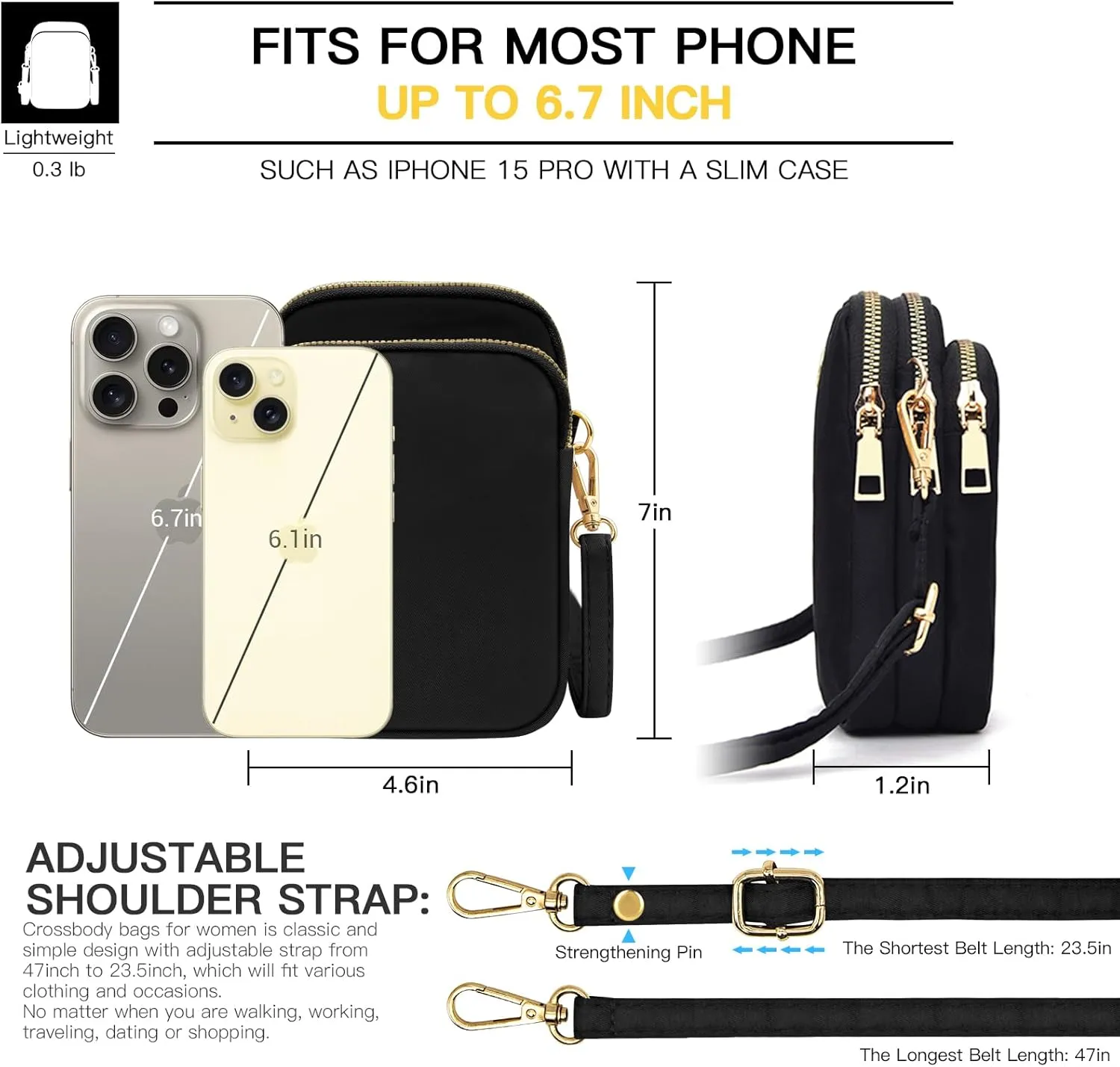 YINHEXI Small Crossbody Bags for Women, Mini Cell Phone Wallet Purse, Shoulder Bag for Women and Men