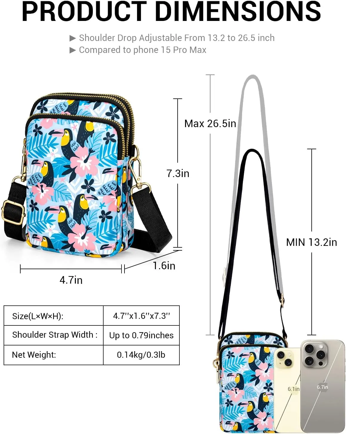 YINHEXI Small Crossbody Bags for Women, Mini Cell Phone Wallet Purse, Shoulder Bag for Women and Men