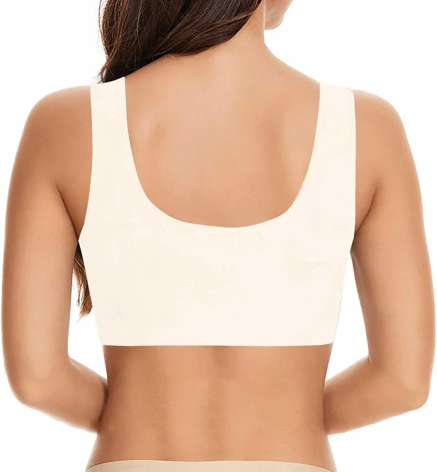 Zenchic Bras for Women, Bras for Senior,No Underwire Seamless Mesh Ice Silk Push Up Comfort Bra for Older Women